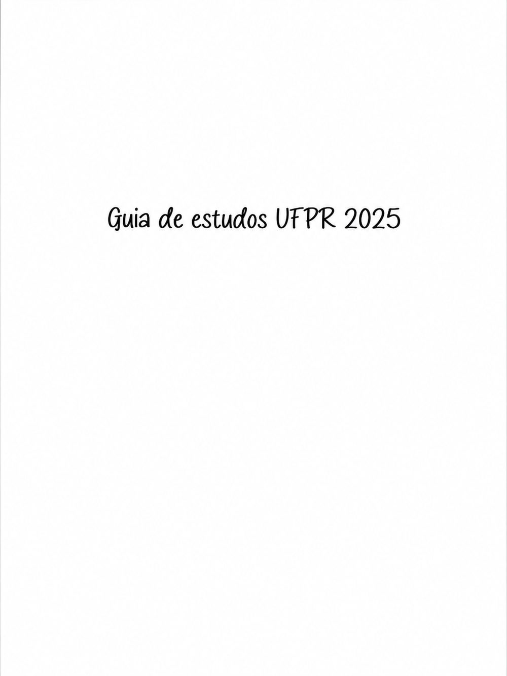Capa do guia de estudos UFPR 2025